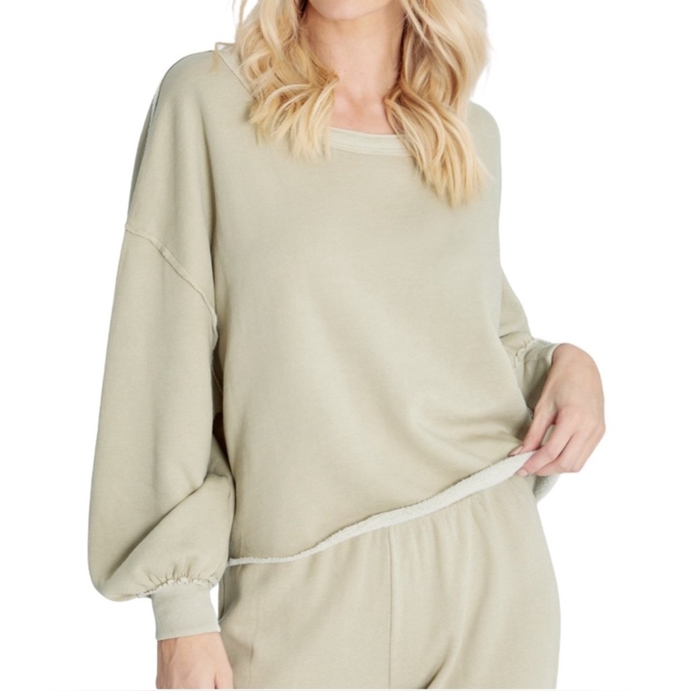 Wildfox Olivia Sweatshirt in Basil (Green/Tan) Size Small NWT
